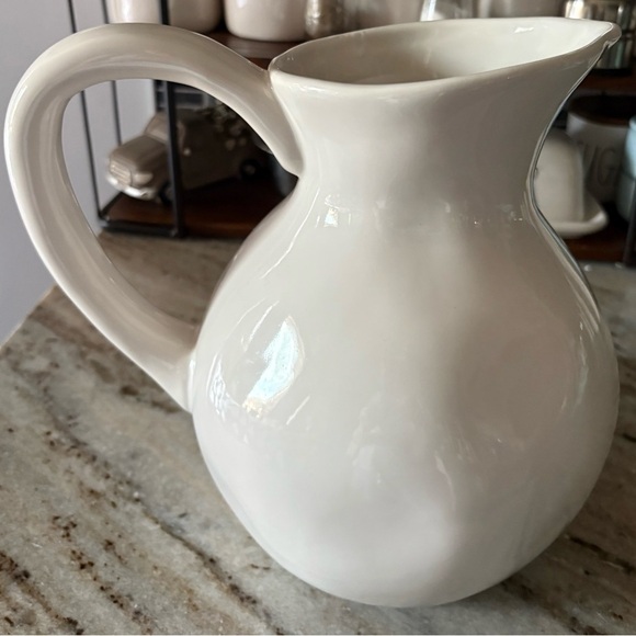 Rae Dunn White Ceramic 'Drink' Pitcher - Picture 3 of 6